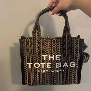 Marc Jacobs Black and Brown Patterned Tote Bag